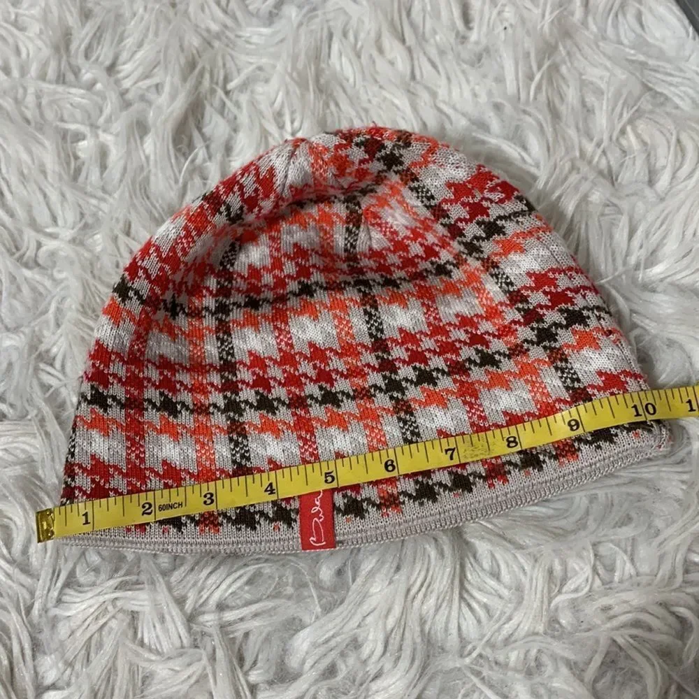 🟢3 for $20——-BULA houndstooth plaid beanie partial fleece lined Women’s